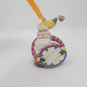 Avon Santa Tune Drum/Drummer Boy Vintage Christmas Ornament Hand Painted 1998